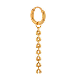 Label Kiki Oorbel Single Hoop Baby Shell-gold