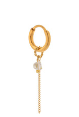 Label Kiki Oorbel Single Hoop Chain Diamond-gold