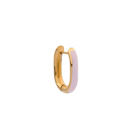 Label Kiki Oorbel Single Hoop Lilac Oval-gold