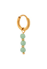 Label Kiki Oorbel Single Hoop Seagreen-gold