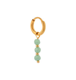 Label Kiki Oorbel Single Hoop Seagreen-gold