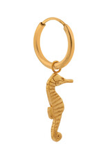 Label Kiki Oorbel Single Hoop Seahorse-gold