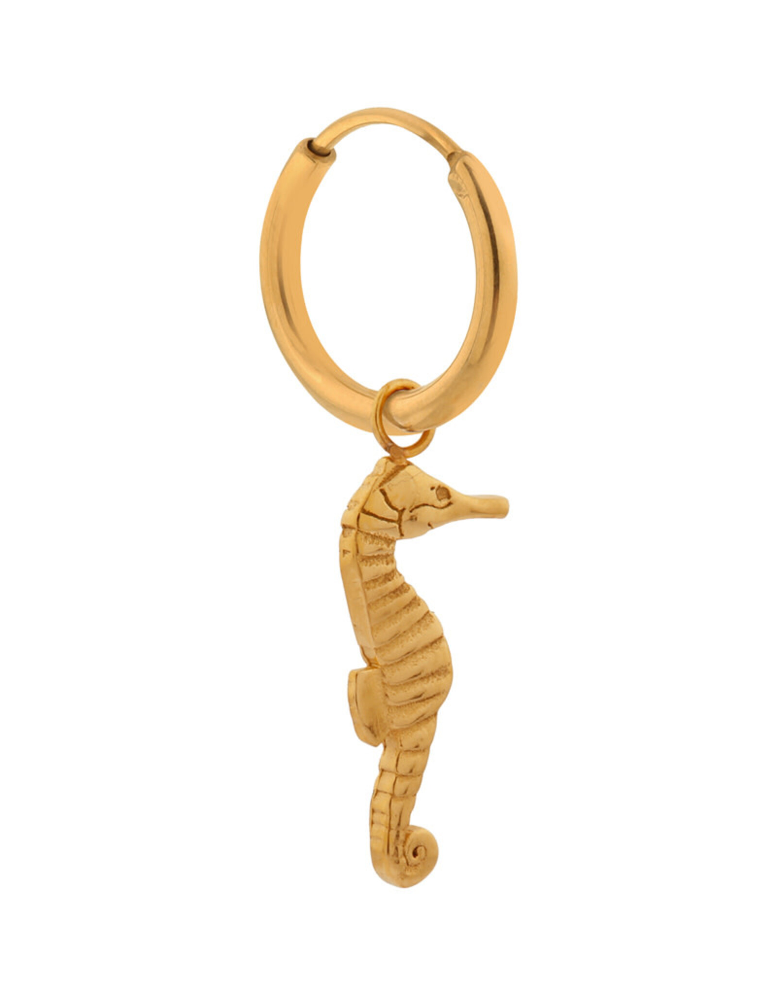 Label Kiki Oorbel Single Hoop Seahorse-gold