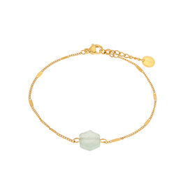 Label Kiki Armband Hexagon Green-gold