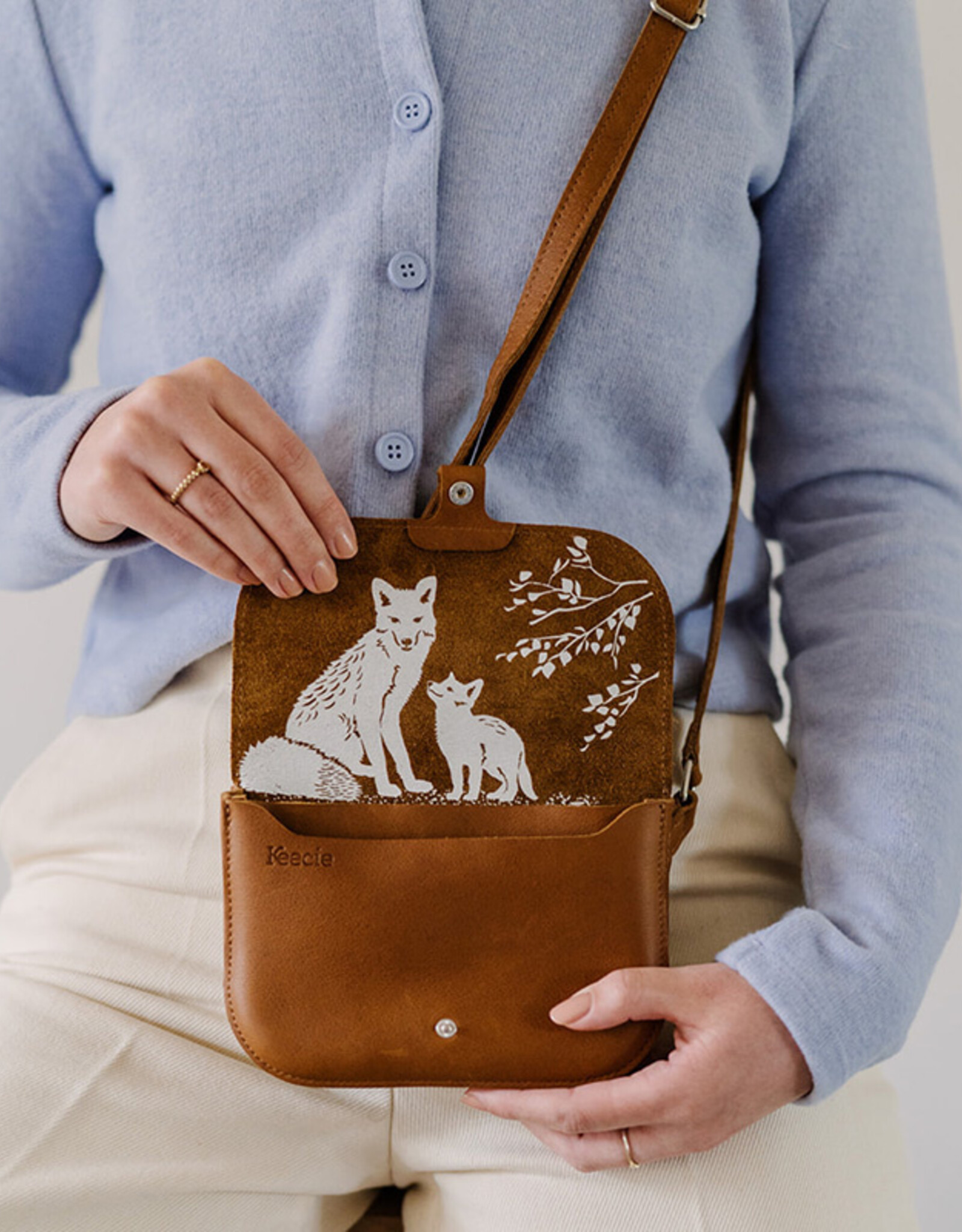 Keecie Bag Little Fox-cognac