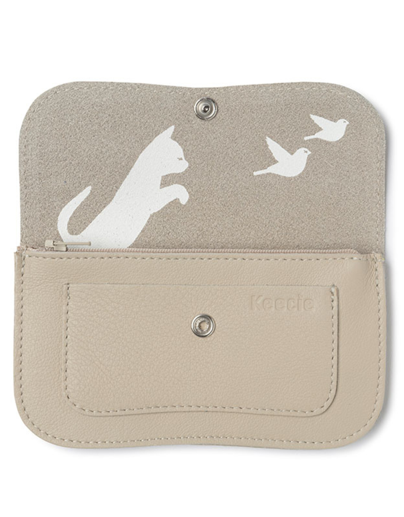 Keecie Wallet Medium Cat Chase-cement