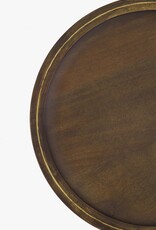 Zusss Stylingbord Hout met gouden randje 30 cm-donkerbruin