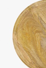 Zusss Stylingbord Hout met gouden randje 30 cm-naturel