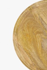 Zusss Stylingbord Hout met gouden randje 40 cm-naturel