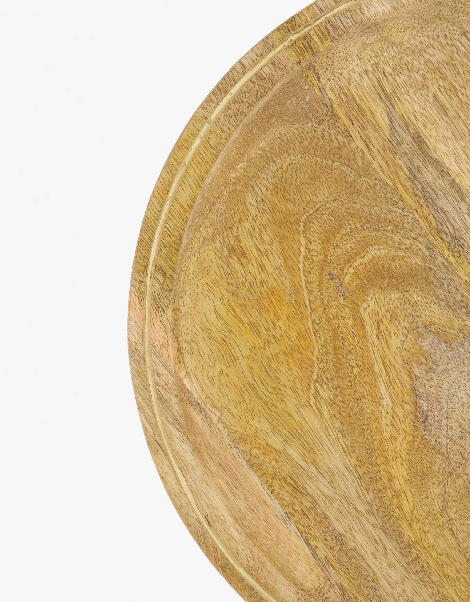 Zusss Stylingbord Hout met gouden randje 40 cm-naturel