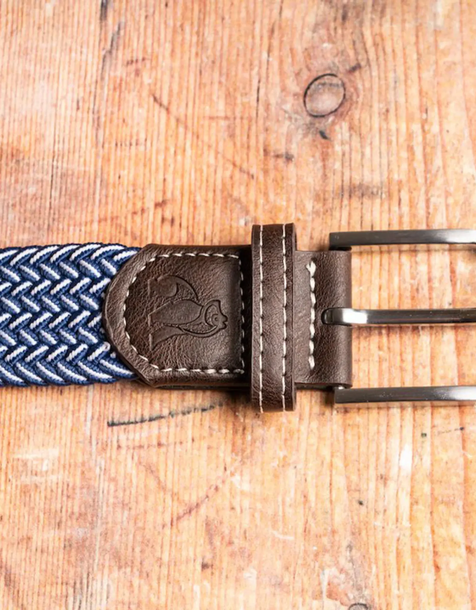 Swole Panda Woven Belt Recycled-navy fine waeve