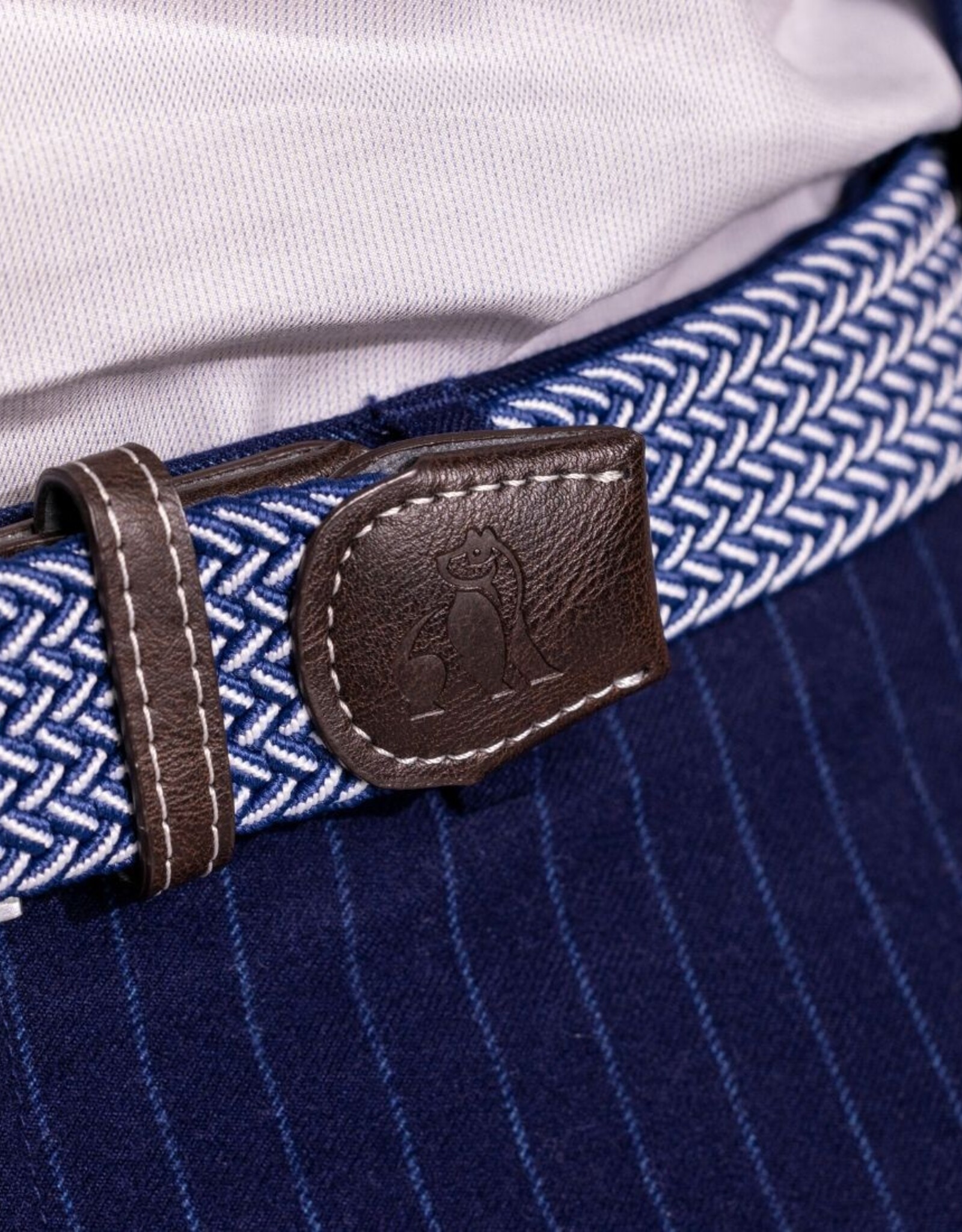 Swole Panda Woven Belt Recycled-navy fine waeve