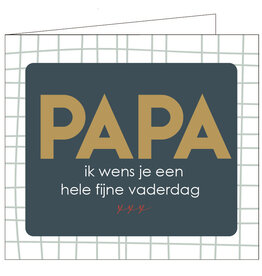 Wenskaart-Papa, ik wens je een heel fijne vaderdag