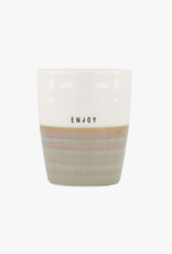 Zusss Koffiemok ‘Enjoy’-wit/zand