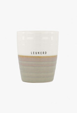 Zusss Koffiemok ‘Leukerd’-wit/zand