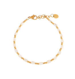 Label Kiki Armband White Blossom-gold