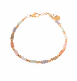 Label Kiki Armband Pastel Rainbow-gold