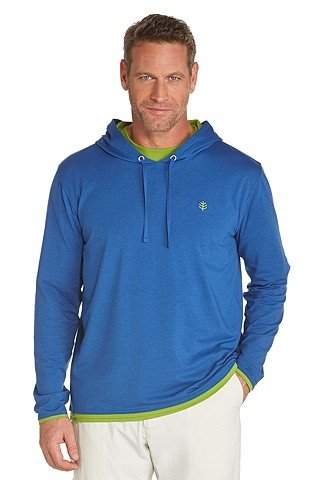 Uv Hoodie Trui Heren Blauw Coolibar coolibar kopen in de aanbieding