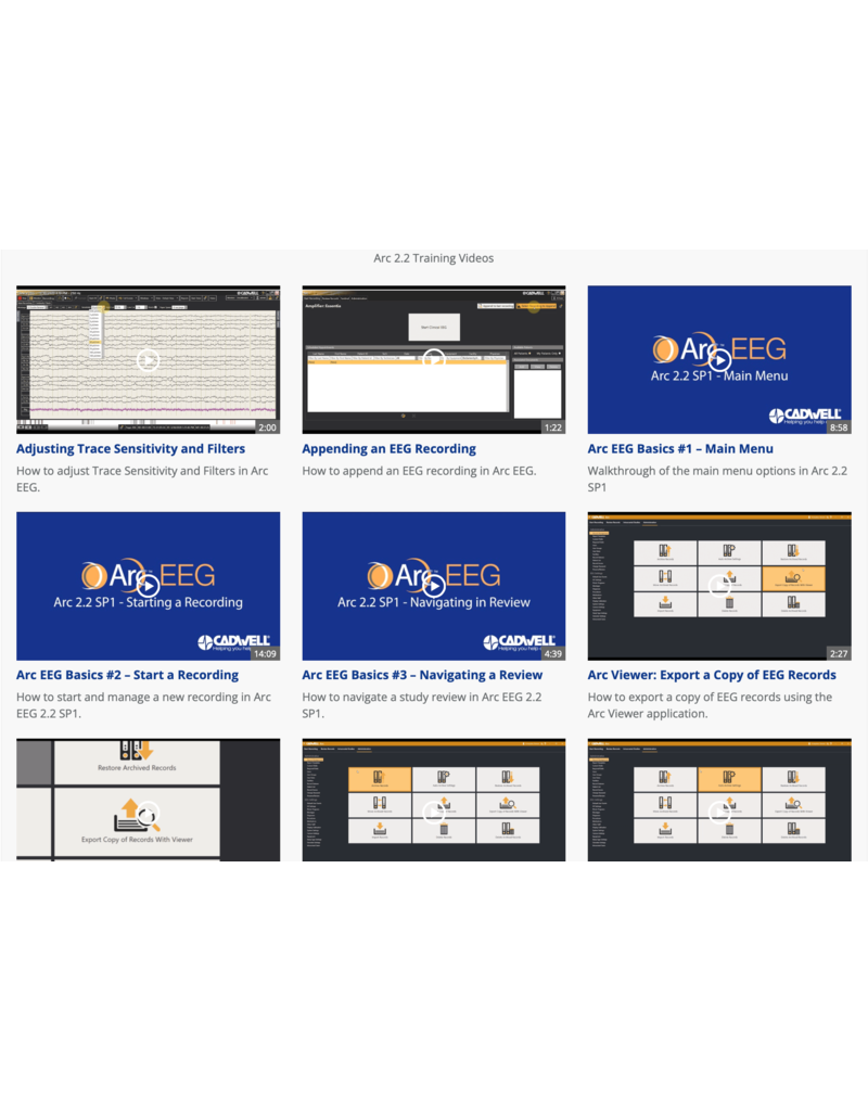 Cnaps Cadwel Cadwell Schulungs- und Lehrvideos