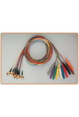 FSM EEG Gold Cup Electrode 150 cm, 10 Colors, Silicon Wire