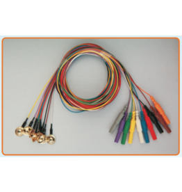FSM Électrode EEG Gold Cup 150 cm, 10 couleurs, fil de silicone