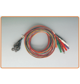 FSM Électrode cupule EEG Ag/ AgCl 250 cm, 10 couleurs, fil téflon