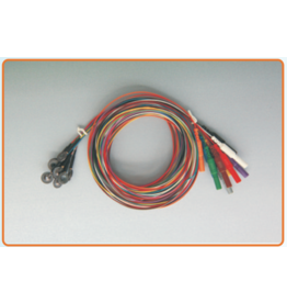 FSM Électrode cupule EEG Ag/ AgCl 150 cm, 10 couleurs, fil PVC