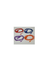 FSM Aguja otorrinolaringológica doble desechable, longitud del hilo 150 cm, aguja 12 mm/0,4 mm, (color: rojo/rojo, azul/azul, naranja/naranja, violeta/púrpura)