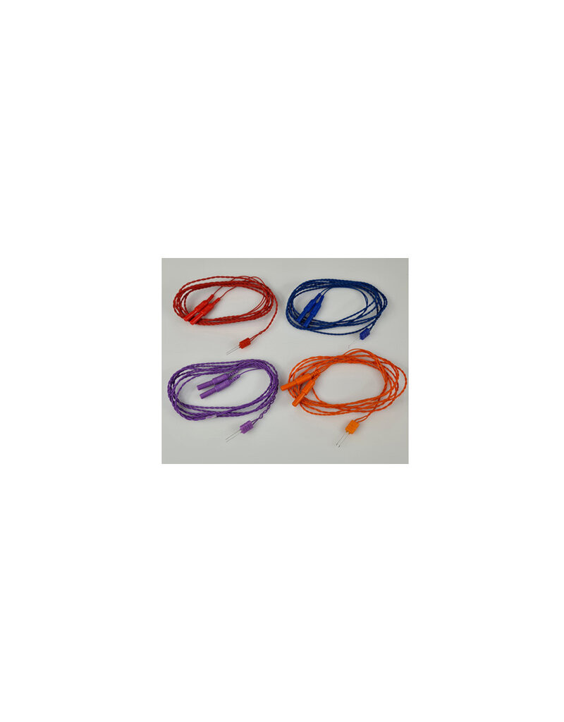 FSM Aiguille double jetable ORL, longueur de fil 150 cm, aiguille 12 mm/0,4 mm, (couleur : rouge/rouge, bleu/bleu, orange/orange, violet/violet)