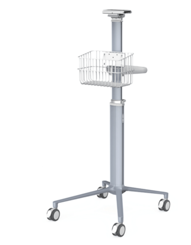 MEDIBIA - medical bits & tools Medizinischer EKG-, Blutdruck- und Wagen mit oberer VESA-Halterung