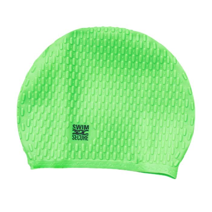 green swimming hat