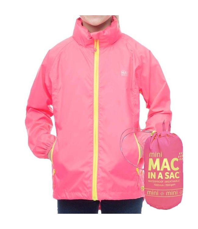 Mac in a Sac Kids Mac in a Sac Jacket Neon Pink