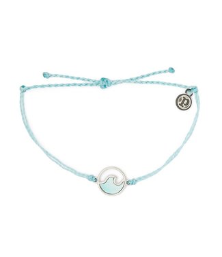 Pura Vida Stone Wave Silver - Crystal Blue Bracelet