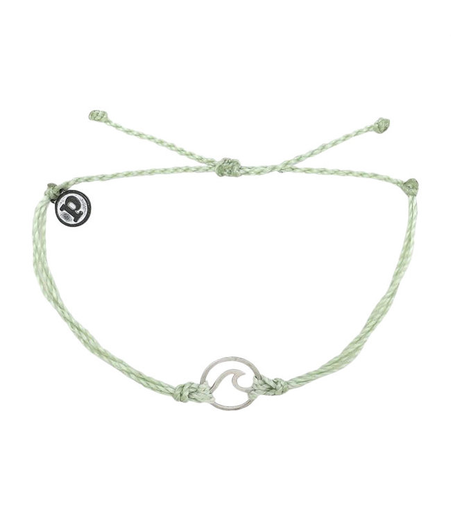 Pura Vida Wave - Silver - Minty Green Bracelet DS