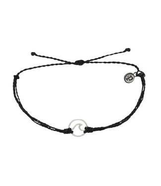 Pura Vida Wave - Silver - Black Bracelet