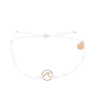 Pura Vida Wave Gold - White Bracelet