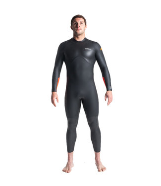 C-Skins Mens Swim Research 4/3mm Wetsuit Black Orange