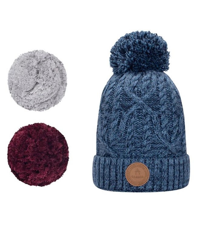 Cabaïa, Bobbles hat Virgin Blue Lagoon Navy Polaire – Cabaïa Europe