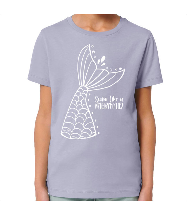 Boylo's Swim Like a Mermaid Kids T-Shirt Lavender