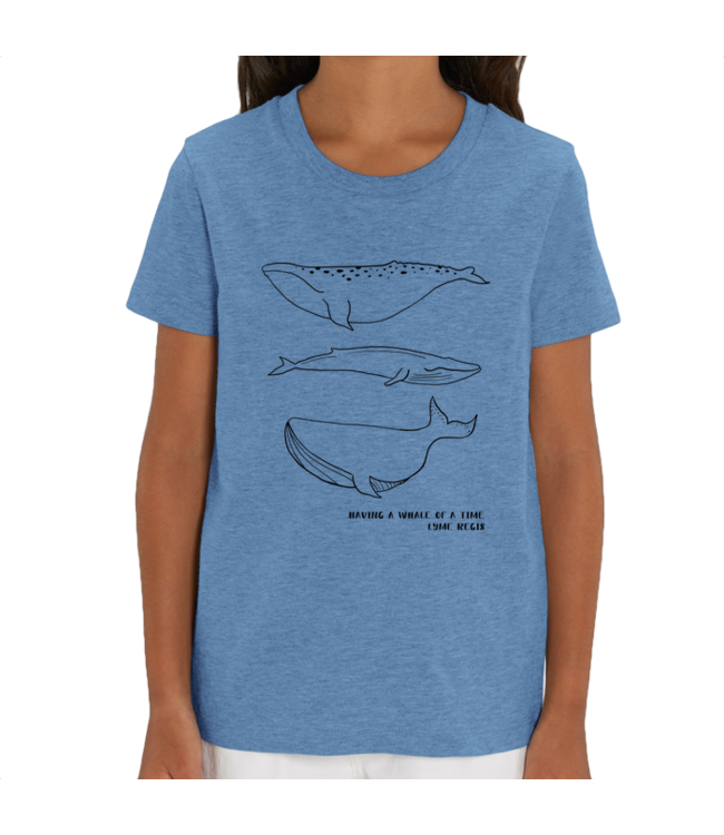 Boylo's Whale Kids T-Shirt Mid Heather Blue