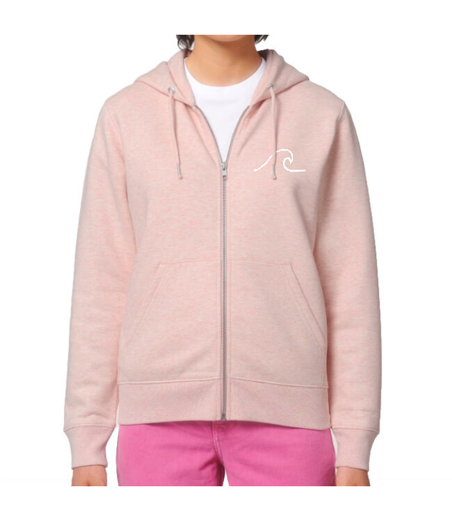 Boylo's Boylo's  Wave Zip Hoody Cream Heather Pink