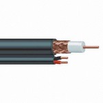 Coax RG59 combi cable with DC power cable, 250 meters