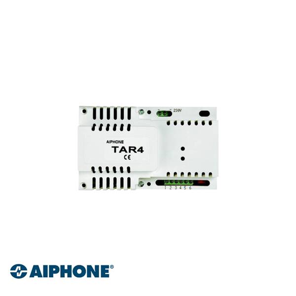 Relay 250 V AC / 8A for external bell Adjustable timer: 5 to 30 sec Power supply 230 V AC Mounting on DIN rail (8 modules) or with screws Dimensions: 85 (H) x 140 (W) x 60 (D) mm