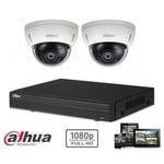 Dahua Full HD-CVI-Kit 2x Dome-2-Megapixel-Kamera-Sicherheitsset