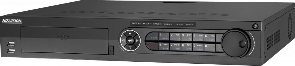 DVR haut de gamme Hikvision DS-7332HUHI-K4. Convient pour 32 caméras Turbo HD 5MP et 8 caméras IP de 8Mp. 4x connexion SATA.
