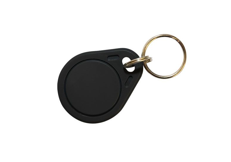 The Jablotron PC-02G is a gray plastic key-tag (RFID standard EM UNIQUE 125kHz). Up to 50 cards can be used in the system. For higher security, each key tag can be combined with a digital code (PIN).