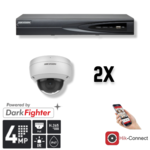 Hikvision Hikvision set | 2x Dome | 4MP | NVR | incl. Cabling | POE | APP |