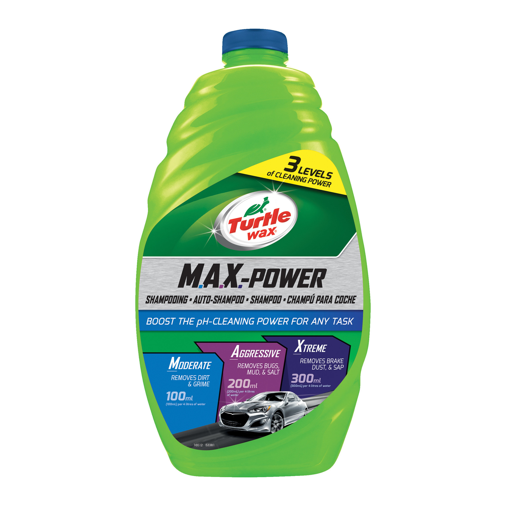 Max Wash Shampoo Turtle - Power - Wax Car 1.42L Carchemicals