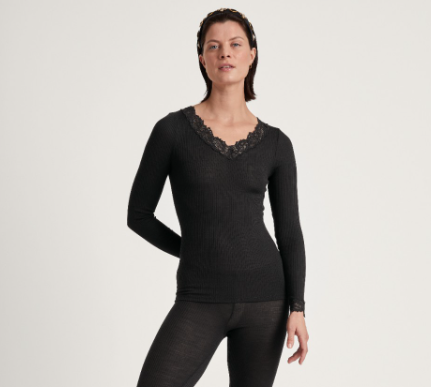 Calida Hemd lange mouw wol/zijde