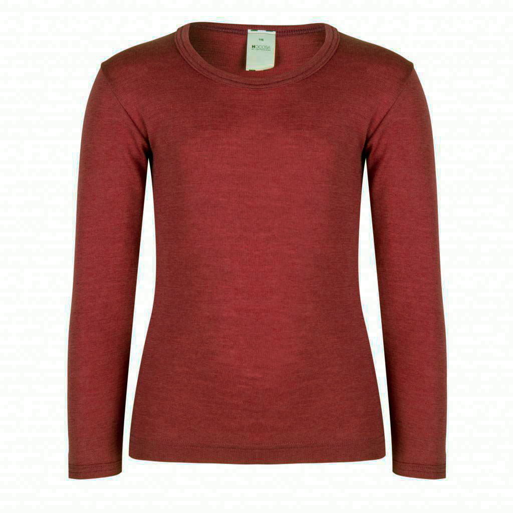 Hocosa Kind-Hemd met lange mouw wol/zijde